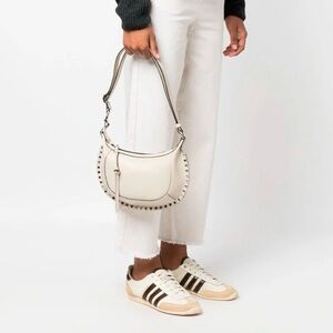 Isabel Marant Oskan Moon Bag in Chalk White